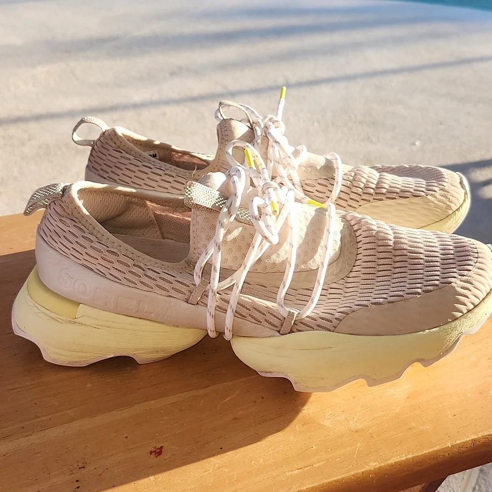 Sorel Women's Beige and Yellow Sneakers - Picture 3 of 7